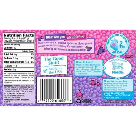 Nerds Theater Box, Grape & Strawberry, 5 Oz