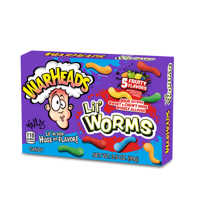 WarHeads Lil' Worm Gummi Candy Chews, 3.5oz