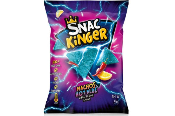 Snac Kinger Nachos Hot Blue Chili Lemon Flavour 95g